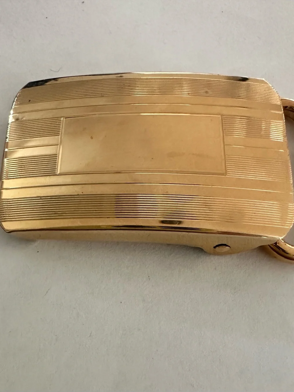 Gold belt buckle